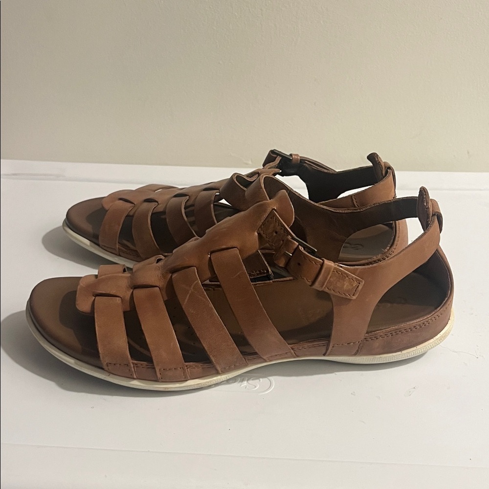 Brown Strappy ECCO Sandals - Picture 5 of 7
